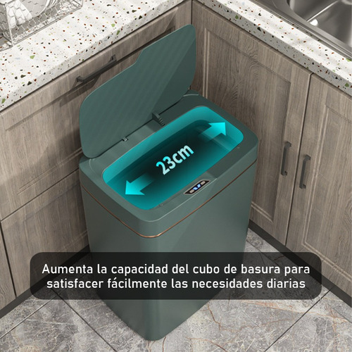 Bote De Basura Con Sensor Led Inteligente Silencioso 18l