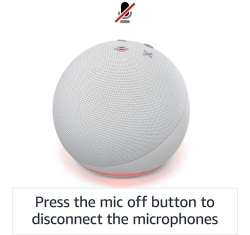 Imagen 6 de 7 de Amazon Echo Dot 4th Gen con asistente virtual Alexa glacier white 110V/240V