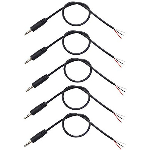 5 Piezas De 3,5 Mm Macho Cable De Cable Desnudo, Conect...