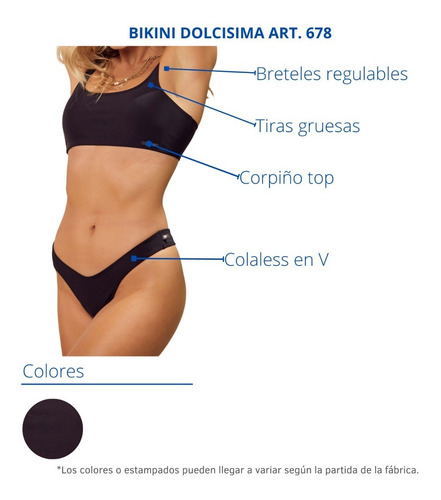 Imagen 2 de 7 de Malla Bikini Dama Verano Dos Piezas Dolcisima 678