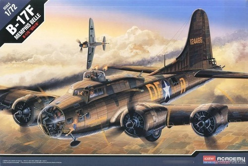 Avión Bombardero Academy 12495 B17 Memphis Belle 1/72 Ww2