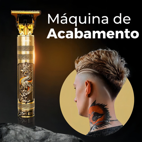 Máquina De Cortar Cabelo Fazer Barba Acabamento Dragão