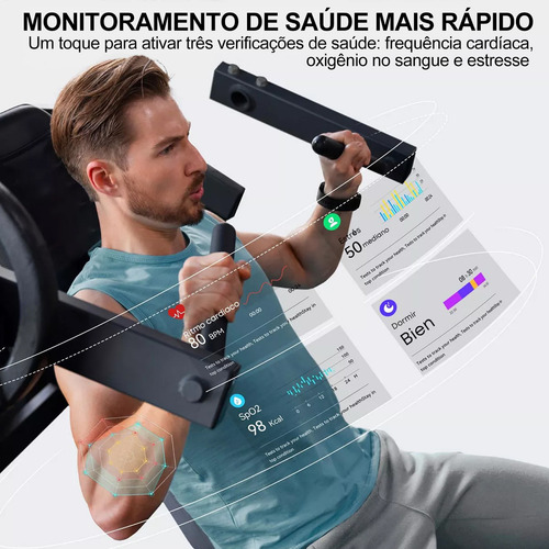Relógio inteligente Mertto Smartwatch Alexa Bluetooth Call 1,83 polegadas Idw25 Mesh Strap Cor preta Ip68