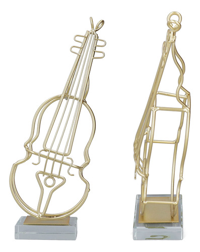 Estatua De Instrumento, Adorno Para Violín, Hierro De Estilo