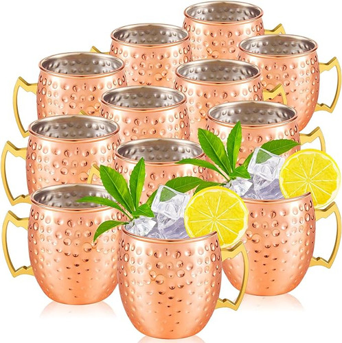 Juego 12 Tazas Cobre Moscow Mule Tazas Cobre Moscow Mule Taz