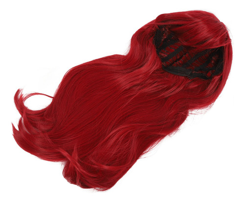 / Peluca Larga Roja Para Cosplay, Pelucas Rectas Bang