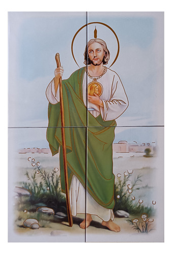 San Judas Tadeo Imagen En Azulejo 40x60 Sigalta Exteriores