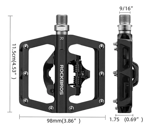 Pedales Doble Proposito Rockbros Bicicleta Mtb Bmx Premium