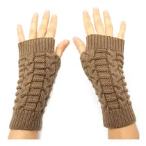 Comprar Guantes Mujer Mitones Dedos Lana Largos Tejidos Importados