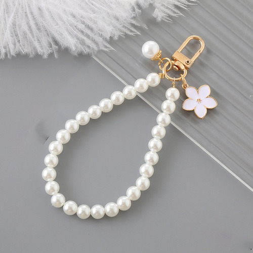 Llavero Con Colgante De Flor Blanca, 10 Unidades