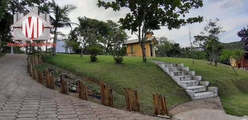Chácara Maravilhosa Com Chalés Em Madeira, Piscina, Espaço Gourmet, Fireplace, Bosque E Vista Deslumbrante, 11000 M² Por R$ 2.000.000 - Socorro/sp - Ch0665