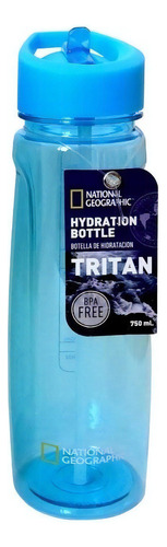 Botella Hidratación Tritan Cilindro Azul 750 Ml Natgeo