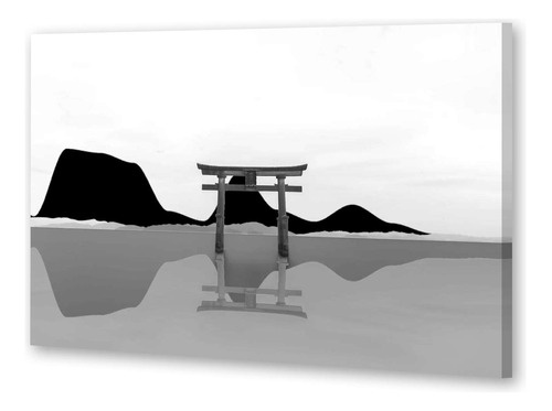 Cuadro 20x30cm Japones Puerta Torii Paisaje Minimalista