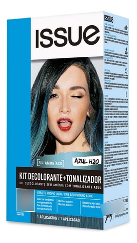 Issue Kit Decolorante + Tonalizador Azul H2o 