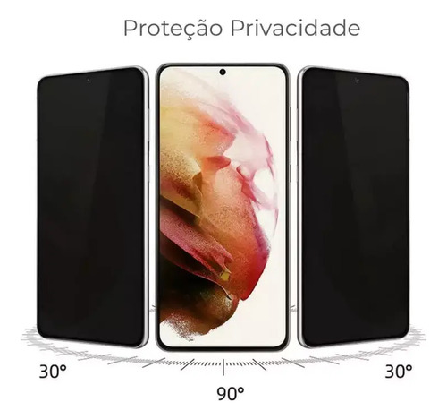 Kit Capa Para Galaxy S24 Fe + Pelicula Privacidade Fosca