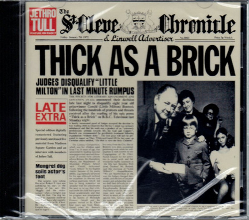Jethro Tull - Thick As A Brick - Cd