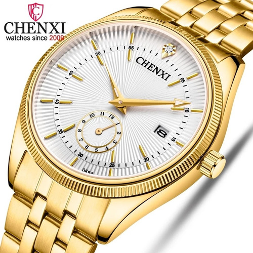 Relógio Masculino Original Dourado Casual A Pronta Entrega