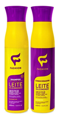 Leite Siliconizado Fashion Shampoo + Condicionador 12 Unidad