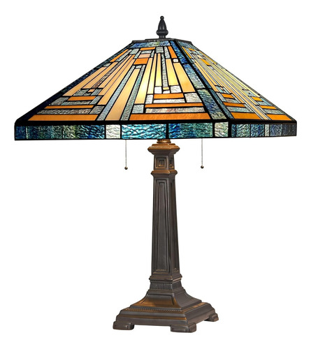 Tiffany Table Lamp Mission Style Tiffany Lamp 2-light 16x16x