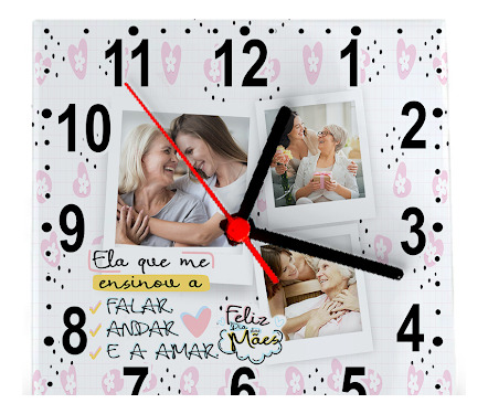 Azulejo Relógio Personalizado
