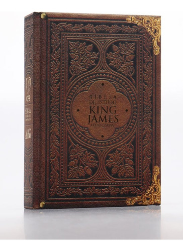 Bíblia Sagrada de Estudo King James | King James Atualizada | Letra Hipergigante | Capa Dura | Vintage