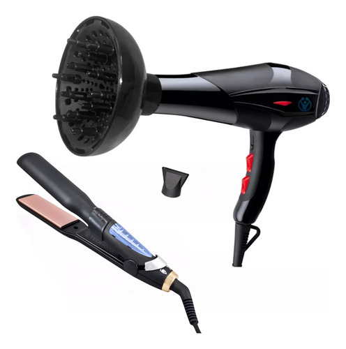 Planchita Y Secador De Pelo Profesional 2200w 2 Años Gtia
