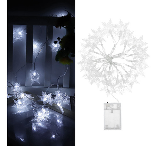 Nuevo Cadenas De Luces Con Forma De Copo De Nieve 3m, Luz