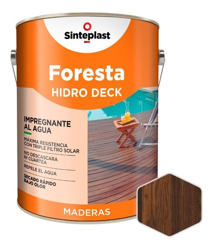 Foresta Hidrodeck | Impregnante Madera En Exteriores | 4lt