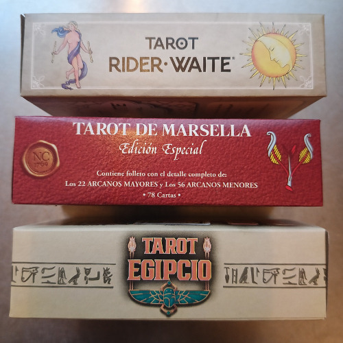 Combo Tarot Marsella Egipto Rider Plastificadas Con Guias