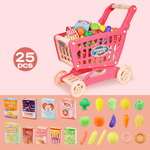 Trolley Play Set Supermercado Carretilla De Mano Juguete