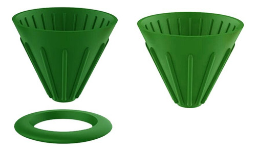 Paquete De 2 Tazas De Filtro De Café Con Goteo De Verde