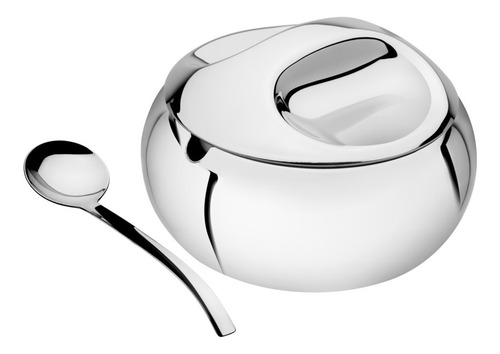 Imagem 4 de 5 de Kit Acucareiro E Farinheira 800 Gramas Aço Inox Tramontina