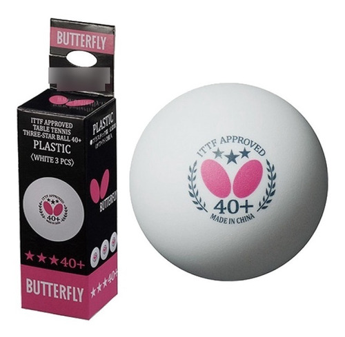 Set Pelotas 3 Estrellas Butterfly 40+ Para Ping Pong