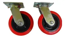 Comprar 2 Rodajas Giratorias De 6 Pulg De Diametro De Poliuretano