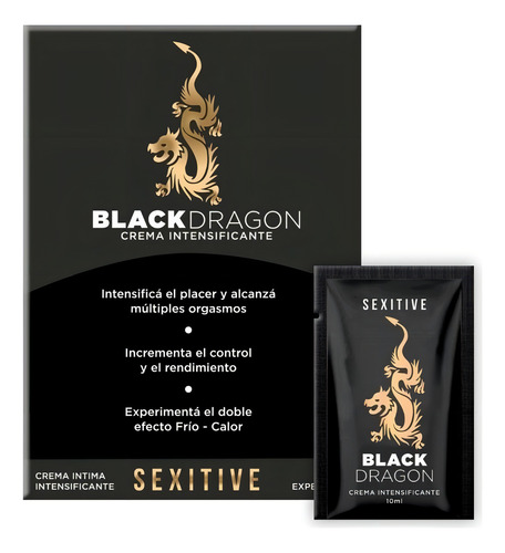 Creme Íntimo Intensificador Potência Black Dragon 44 Sachês