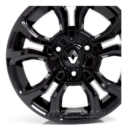 Roda Aro 14x5 3x100 M7 Krmai Kwid / Valor Unitário Cor Preta Black