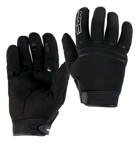 Guantes Softshell Y Cuero Reforzados Mac Atomic Negro Um