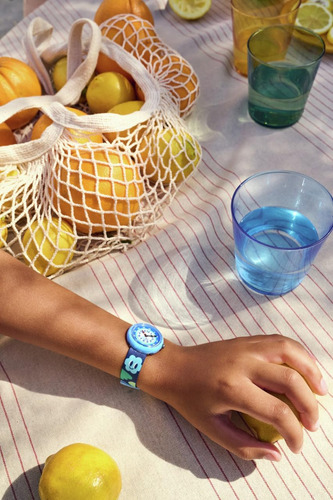 Flik Flak Reloj Unisex Para Niños Casual Azul Cuarzo De Orig