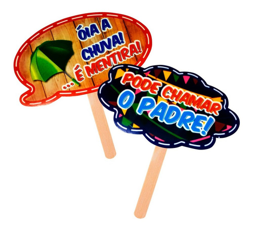 Imagem 4 de 7 de Placas Divertidas Juninas - Kit 10 Unidades