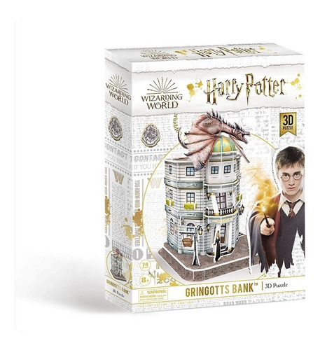 Harry Potter Banco Gringotts Puzzle 3d 74 Piezas Original