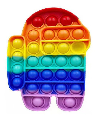 Juego Antiestrés Fidget Cube Arco Iris Cubo Bo, 30 Unidades