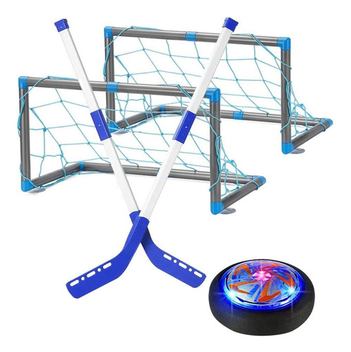 Juego Hockey De Hielo Con Pelota Flotante, Palos Y Arcos