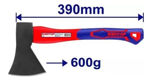 Hacha De Mano Cabo De Fibra Y Grip 36cm 600 Grs