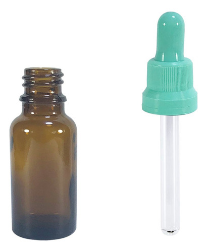 Frasco De Vidro Conta Gotas 15ml (20 Unidades) Cor Verde Agua