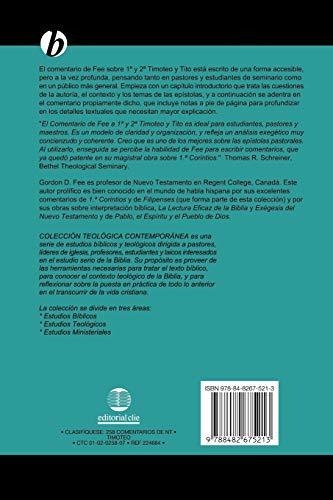 Comentario De Las Epistolas A 1° Y 2° De Timoteo Y Tito
