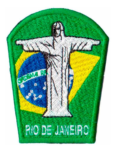 Patch Bordado - Bandeira Cristo Redentor Rio Janeiro Bd50282