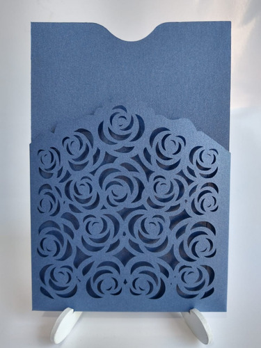 25 Estuche Calado Laser Rosas 11x16 Color A Eleccion 142