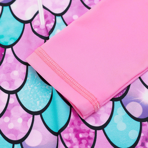 Traje De Baño Para Niñas Trajes De Manga Larga Con Gorro