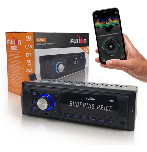 Rádio Mp3 Player Fujion Fj-308n Com 2 Usb + Bluetooth Novo!