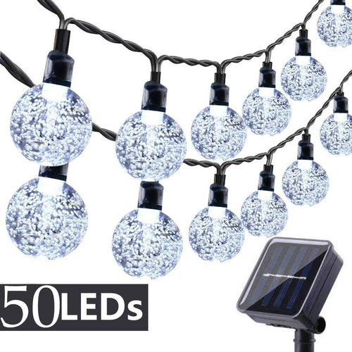 Luces De Bola De Cristal 50led Con Energía Solar Luces Navi